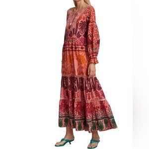 NWT FARM Rio Ainika Print Macaws Maxi Dress Size XS